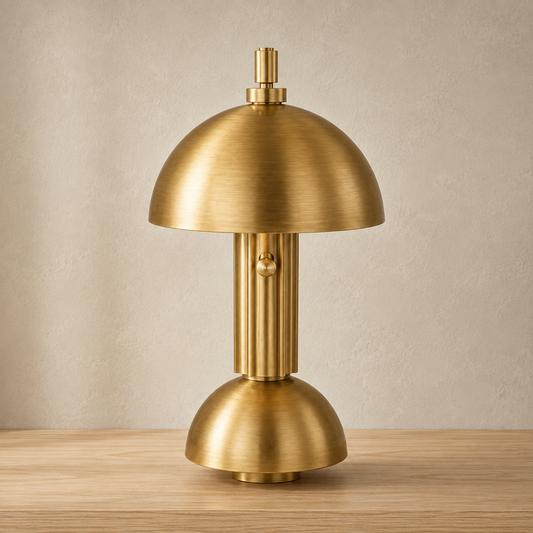 13.5-Inch Elegant Gold LED Desk Lamp with Antique Brass Finish and Adjustable Dimmer