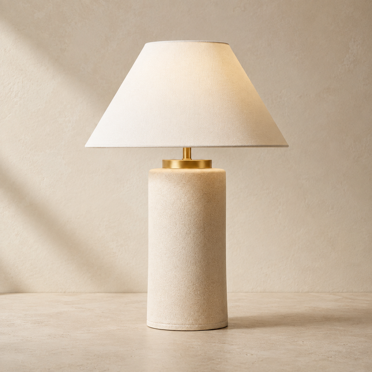Beige 22.5-inch ceramic table lamp
