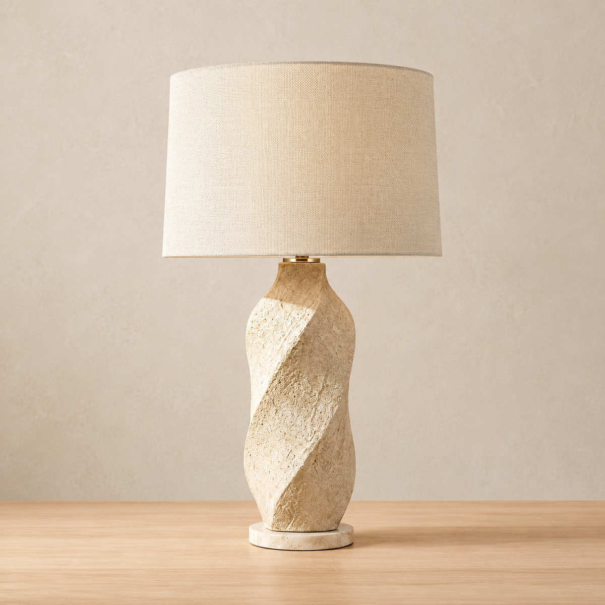 Beige 25.5-inch ceramic table lamp