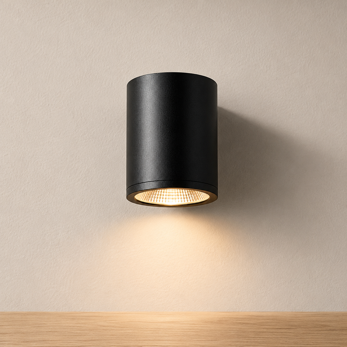 Black 5-inch outdoor LED ceiling mount light